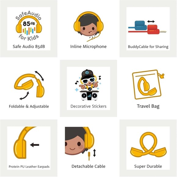 BuddyPhones Explore+ on-Ear Headphones - Rose Pink Model BP-EXPLOREP-PINK - Picture 2 of 6